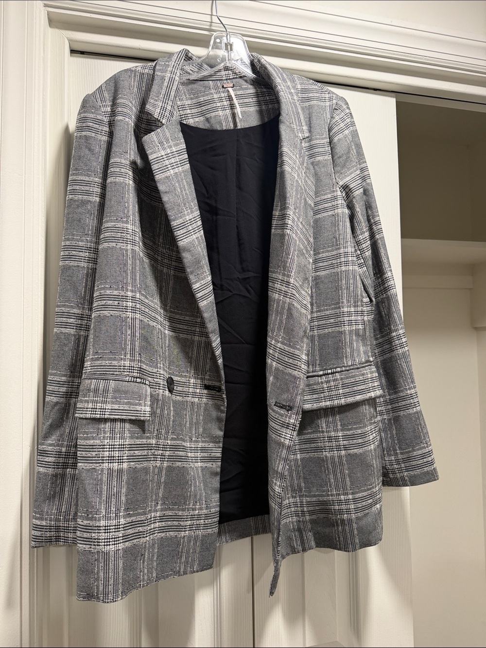 Free People Plaid Blazer Jacket